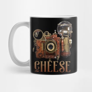 Unique Steampunk Camera Say CHEESE Flash Filmmaker Mug